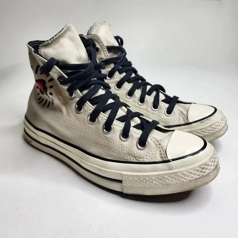 Converse x Keith Haring Radiant Baby Hi Top Shoes Sneakers Women's 8.5 Men's 6.5 - Picture 2 of 13